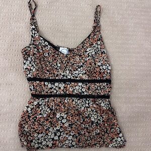 Blue Rain Floral Top